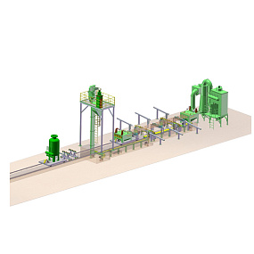 Дробеметная установка для внутренней очистки трубы QGN60-180